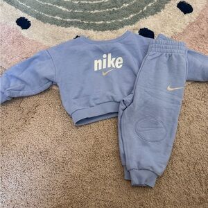 Nike baby toddler light  Blue Sweatshirt and Joggers Set
